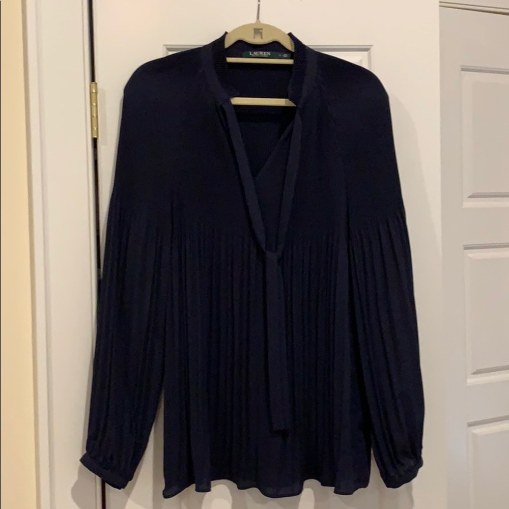Lauren Ralph Lauren navy blouse